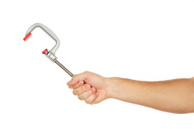 Erkek elinde kelepçe aracı