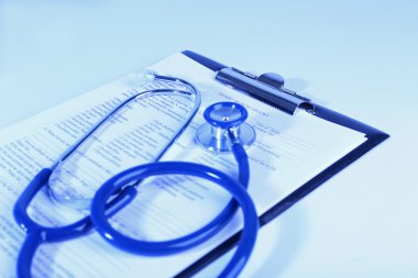 Tıbbi panosu stethoscop ile