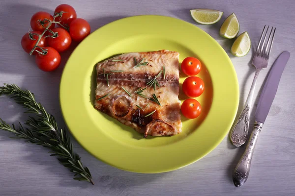 Pangasius fillet with rosemary — Stock Photo, Image