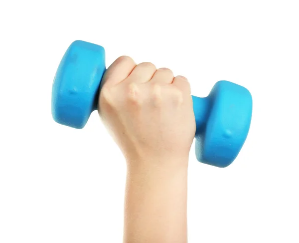 Mannenhand met dumbbell — Stockfoto