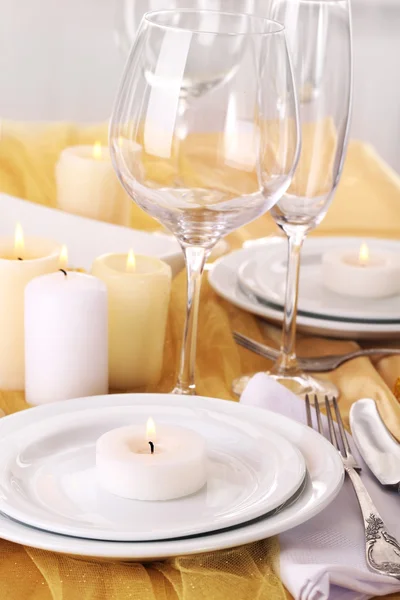 Beautiful holiday table setting — Stock Photo, Image