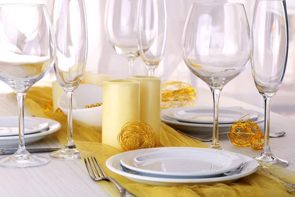 Beautiful holiday table setting — Stock Photo, Image