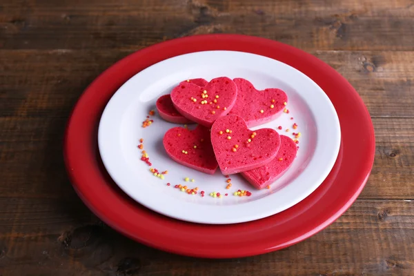 Biscoitos em forma de coração — Fotografia de Stock