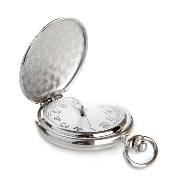 Silver ficka klocka — Stockfoto