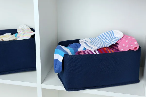 Strumpor i textil box — Stockfoto