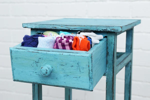 Socks in color drawer — Stock Photo, Image