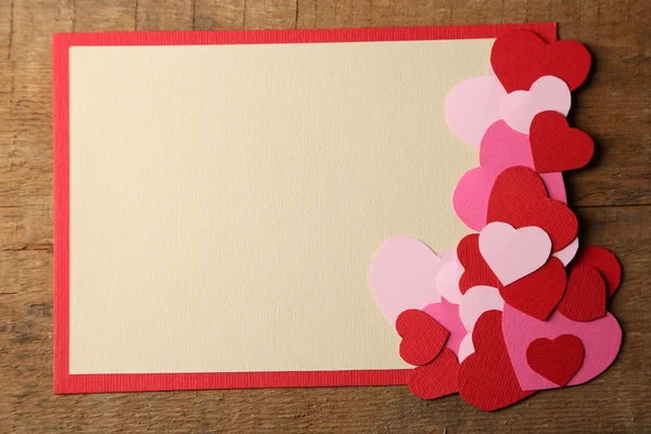 Tarjeta postal con corazones —  Fotos de Stock
