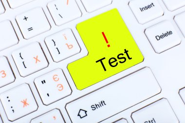 Test klavye düğme-in yakın çekim