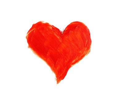 Drawing heart isolated on white
