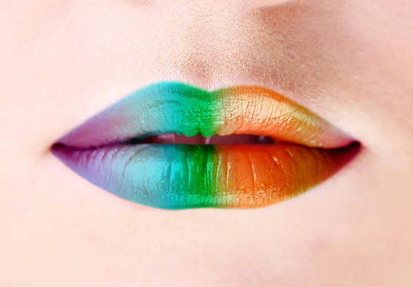 Beautiful female lips, close up — Stock Photo, Image