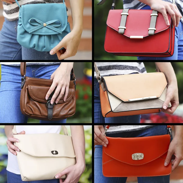 A kollázs különböző táskák — Stock Fotó