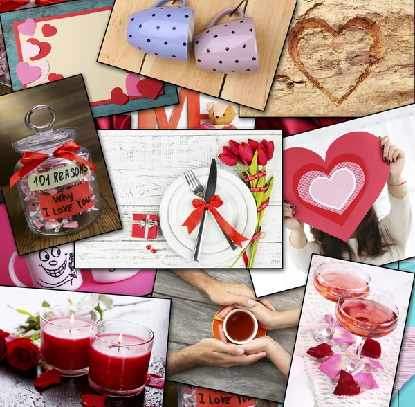 Collage fotografico di San Valentino — Foto Stock