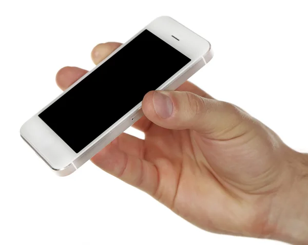 Hand holding mobile smart phone — Stock Photo, Image