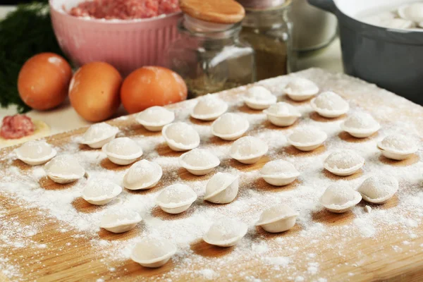 Cooking dumplings close-up — Stock Photo, Image