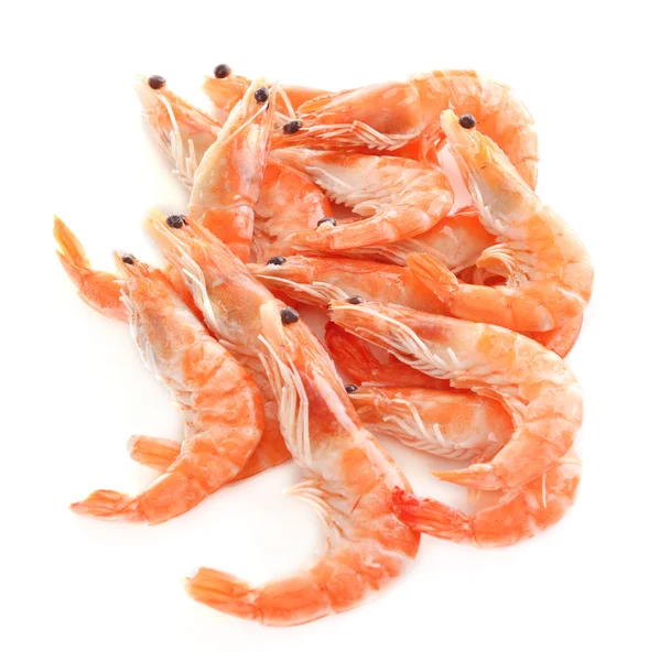 Shrimps isolated on white — Stock Photo, Image