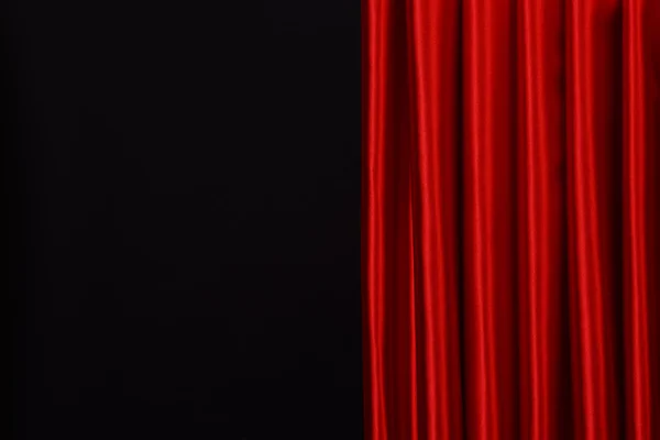 Red Curtain on black background — Stock Photo, Image