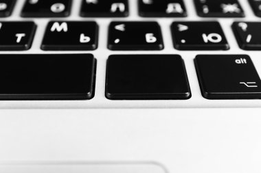 Modern dizüstü klavye yakın çekim