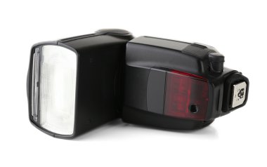 Kamera flaşı beyaz üzerine izole edildi