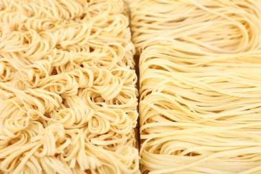 Farklı kuru anlık erişte yakın çekim arka plan