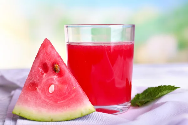 Watermelon cocktail in glass isolated on white — Stock Photo, Image