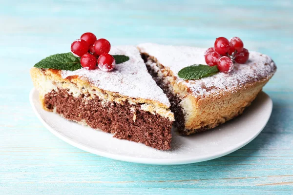 Tasty homemade pie on table — Stock Photo, Image