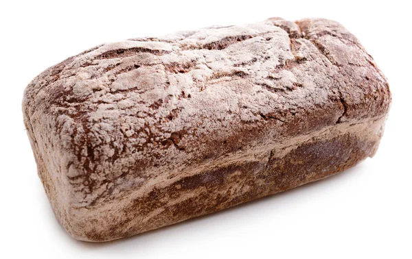 Elszigetelt fehér fekete kenyér — Stock Fotó