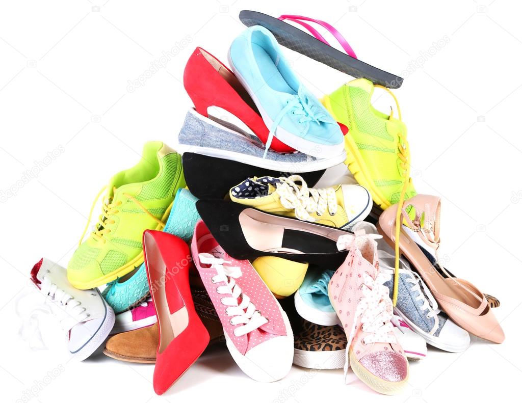 Various female shoes