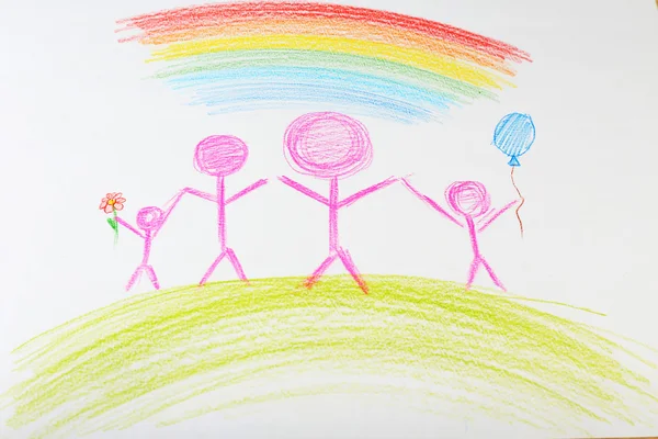 Drawing made by child — Stock Photo, Image