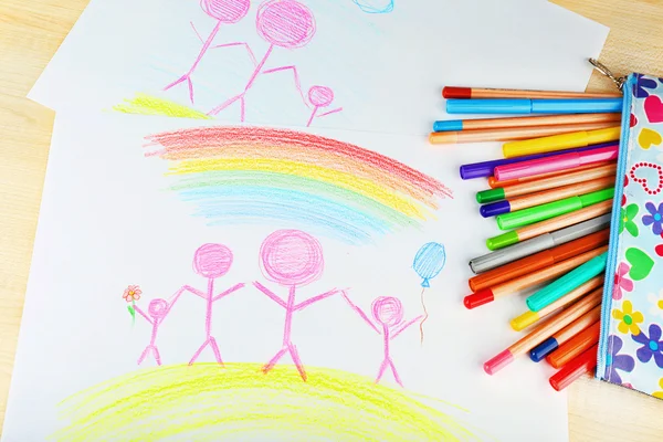 Drawing made by child — Stock Photo, Image