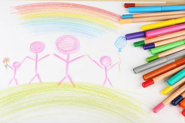 Drawing made by child — Stock Photo, Image