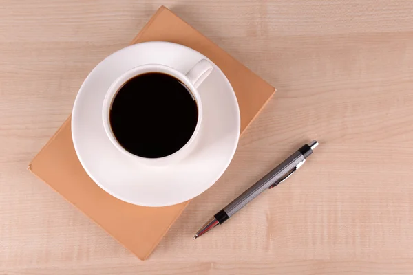 Cup of coffee on saucer Stock Photo