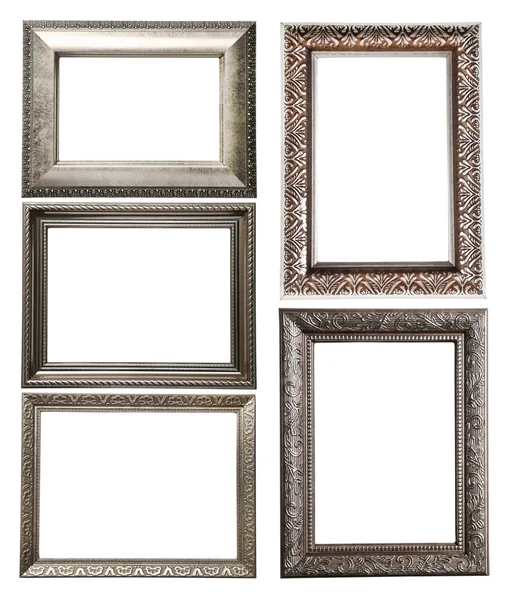 Colagem de quadros isolados em branco — Fotografia de Stock