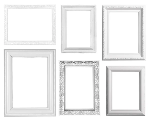 Коллаж рамок, изолированных на белом — стоковое фото