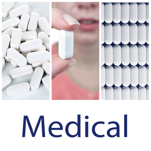 Pills collage — Stock Photo, Image