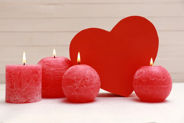 Romantic love candles — Stock Photo, Image