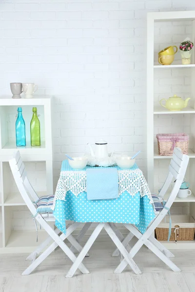 Wooden chairs and table — Stock Photo, Image