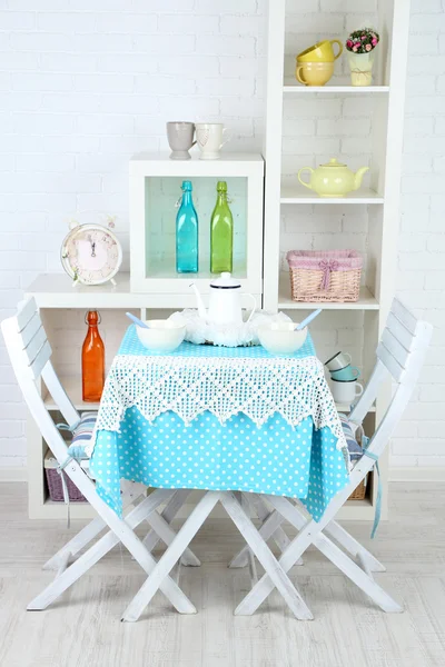 Wooden chairs and table — Stock Photo, Image