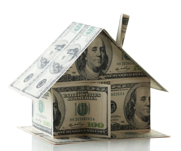 Dollar huis geïsoleerd op wit — Stockfoto