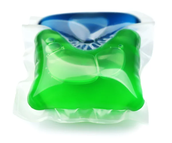 Gel capsule with laundry detergent — Stock Photo, Image