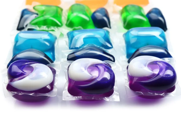 Capsules with laundry detergent — Stock Photo, Image