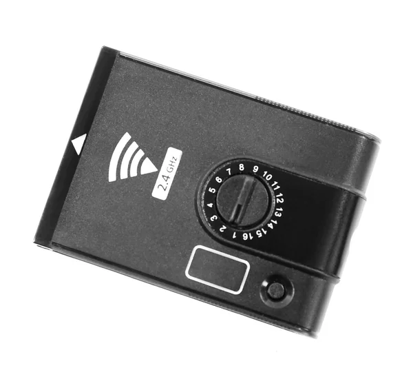 Receptor de rádio para foto flash isolado em branco — Fotografia de Stock