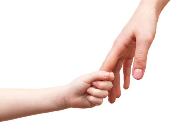 Manos de niño y madre — Foto de Stock