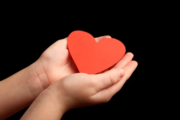 Heart in child hands — Stock Photo, Image