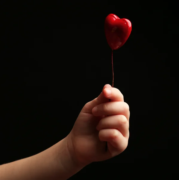 Heart in child hands — Stock Photo, Image