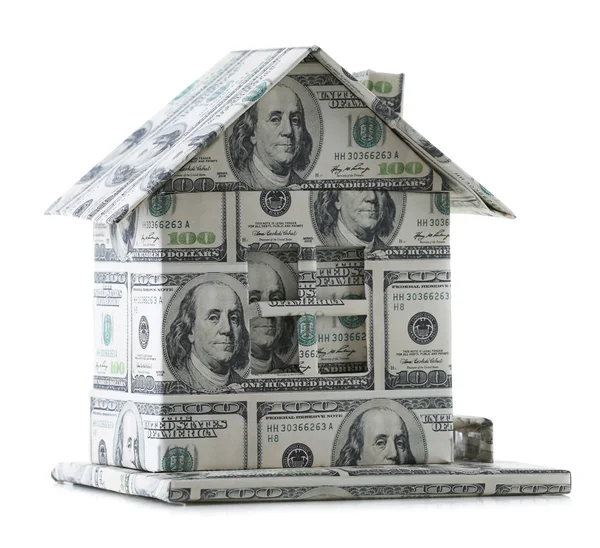 Money house isolated on white — Stock Photo, Image