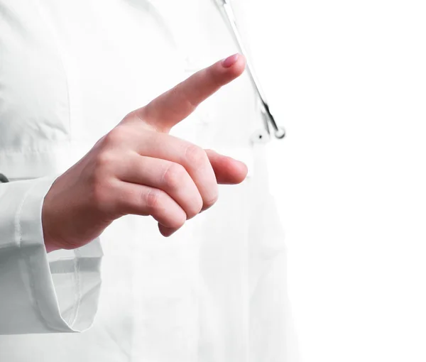 Arzthand mit Stethoskop — Stockfoto