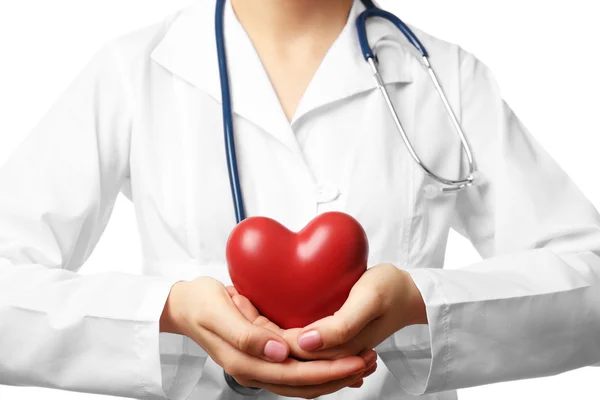 Arzthände mit Herz — Stockfoto