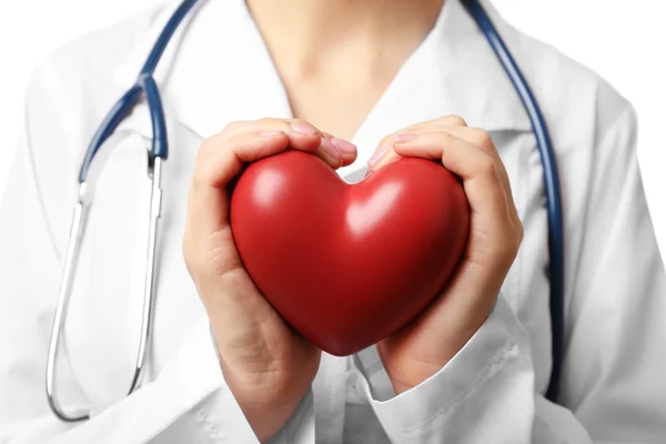 Arzthände mit Herz — Stockfoto