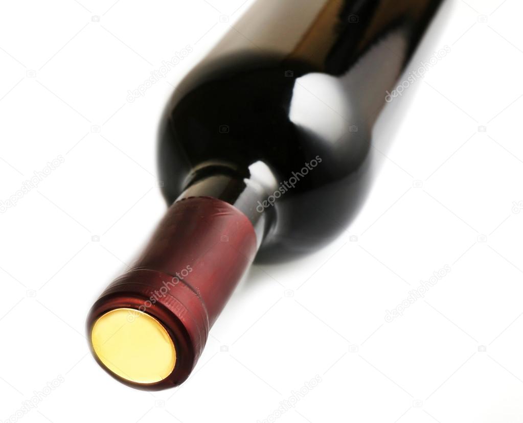 Lying wine bottle
