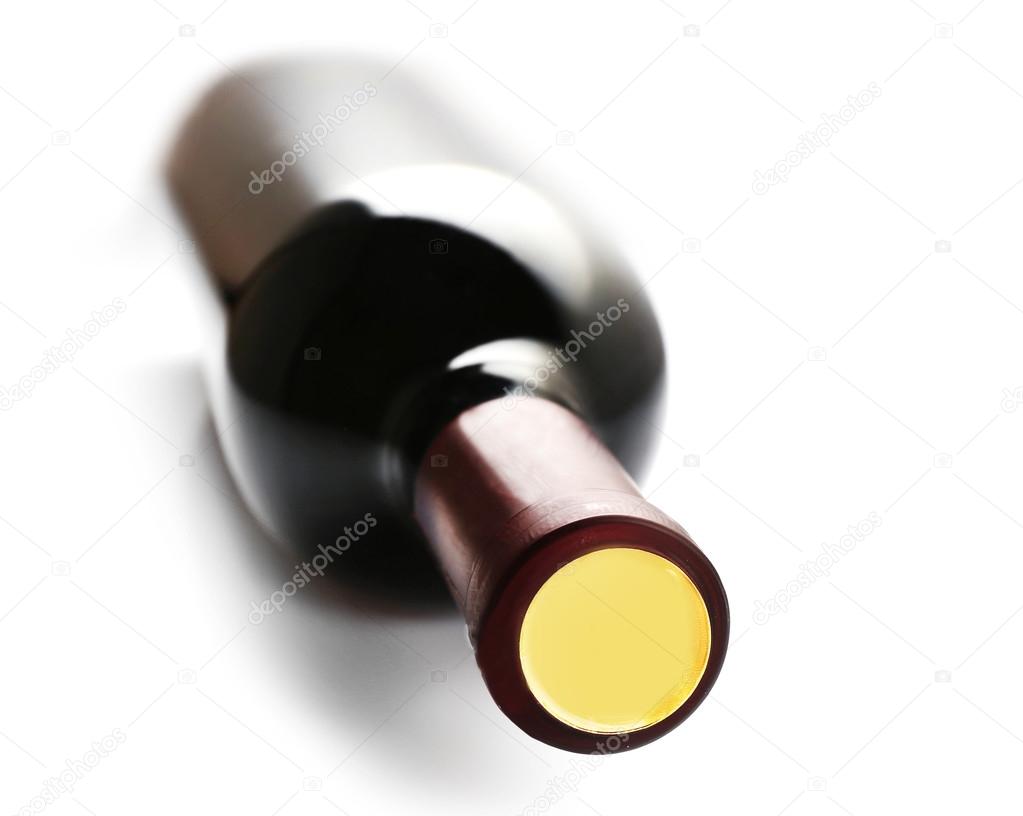 Lying wine bottle